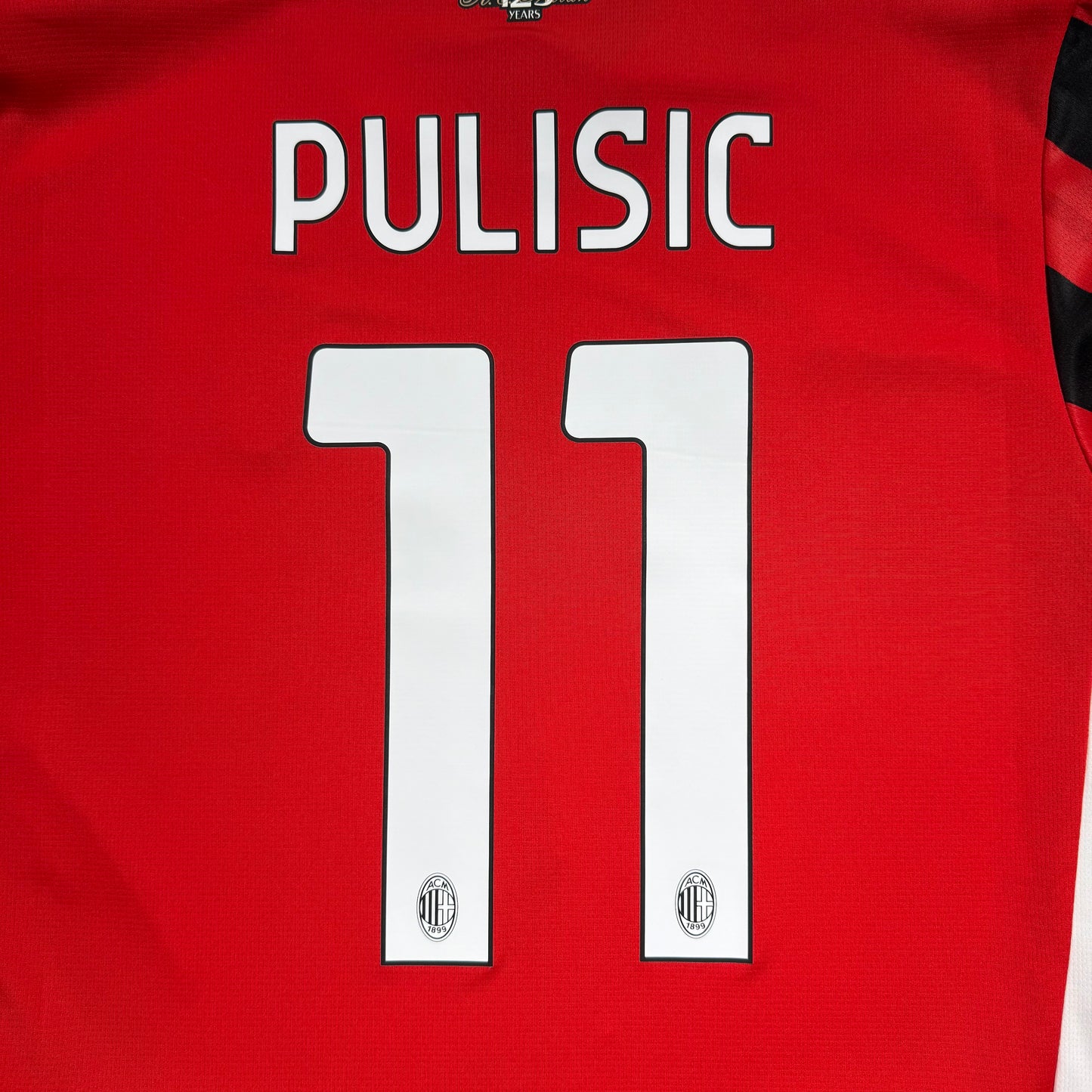 Official #11 Pulisic 24/25 AC Milan Home Stadium Shirt Super Copa Final Size L