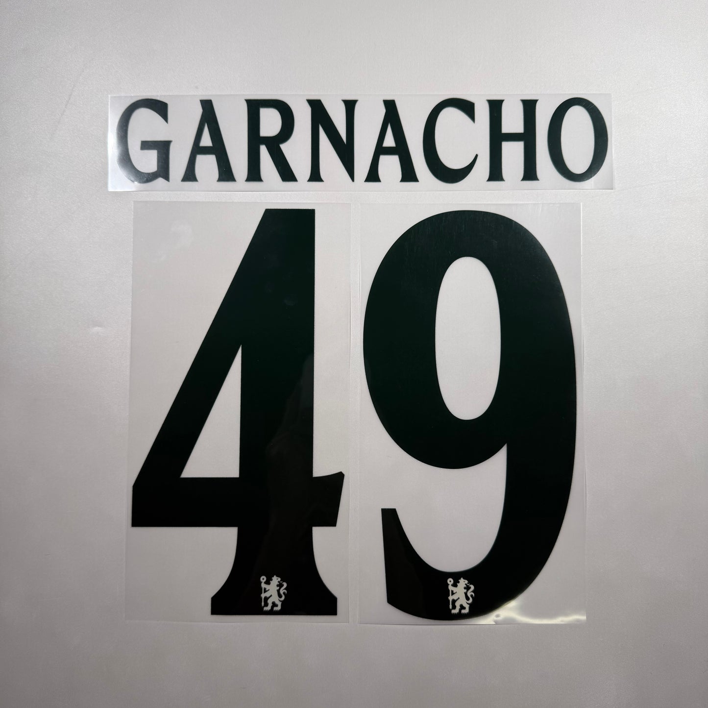 Official #49 Garnacho 25/26 Chelsea FC Away Name and Number set Club Font