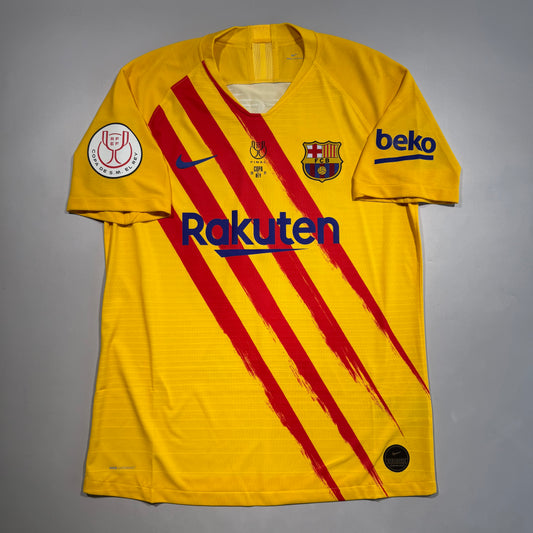 Official #10 Messi 20/21 FC Barcelona 4th Authentic Shirt Copa Del Rey Final Size L