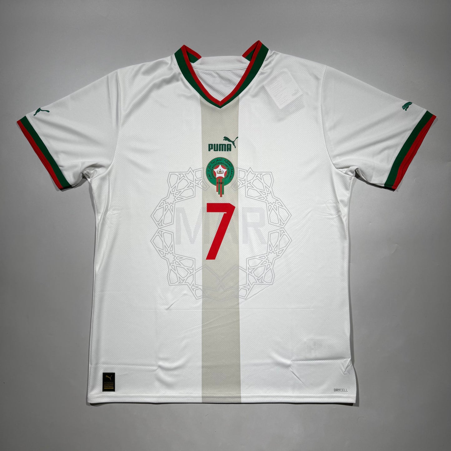 Official #7 Ziyech 2022 Morocco Away Stadium Shirt Size L