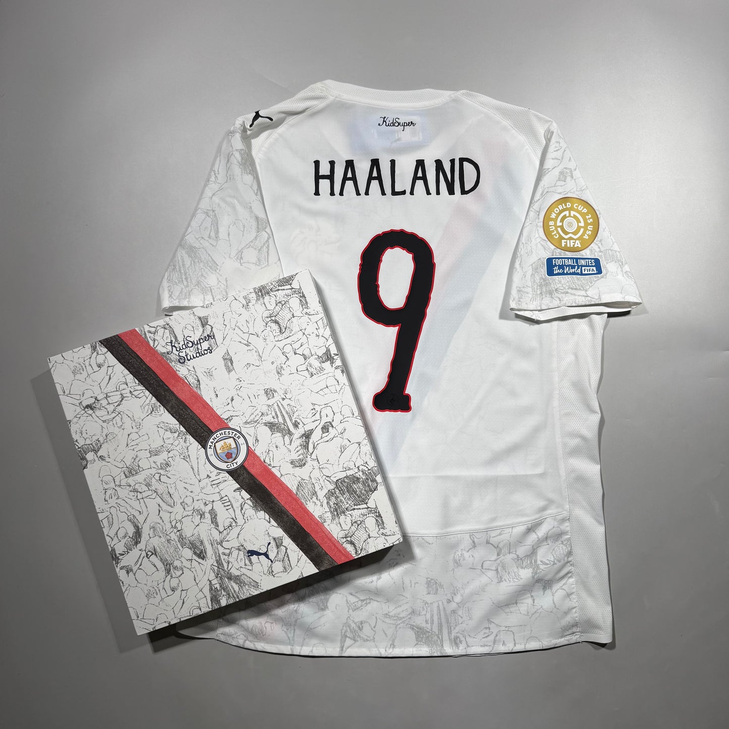 Official #9 Haaland 25/26 Manchester City × KidSuper Limited Authentic Shirt FIFA Club World Cup 25 USA Official Player Patch Size 2XL