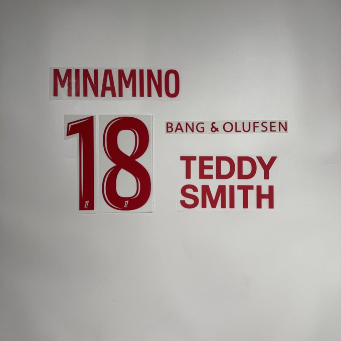 #18 Minamino | 24-25 AS Monaco Home Name & Numbe set / Sponsor Patch Pack