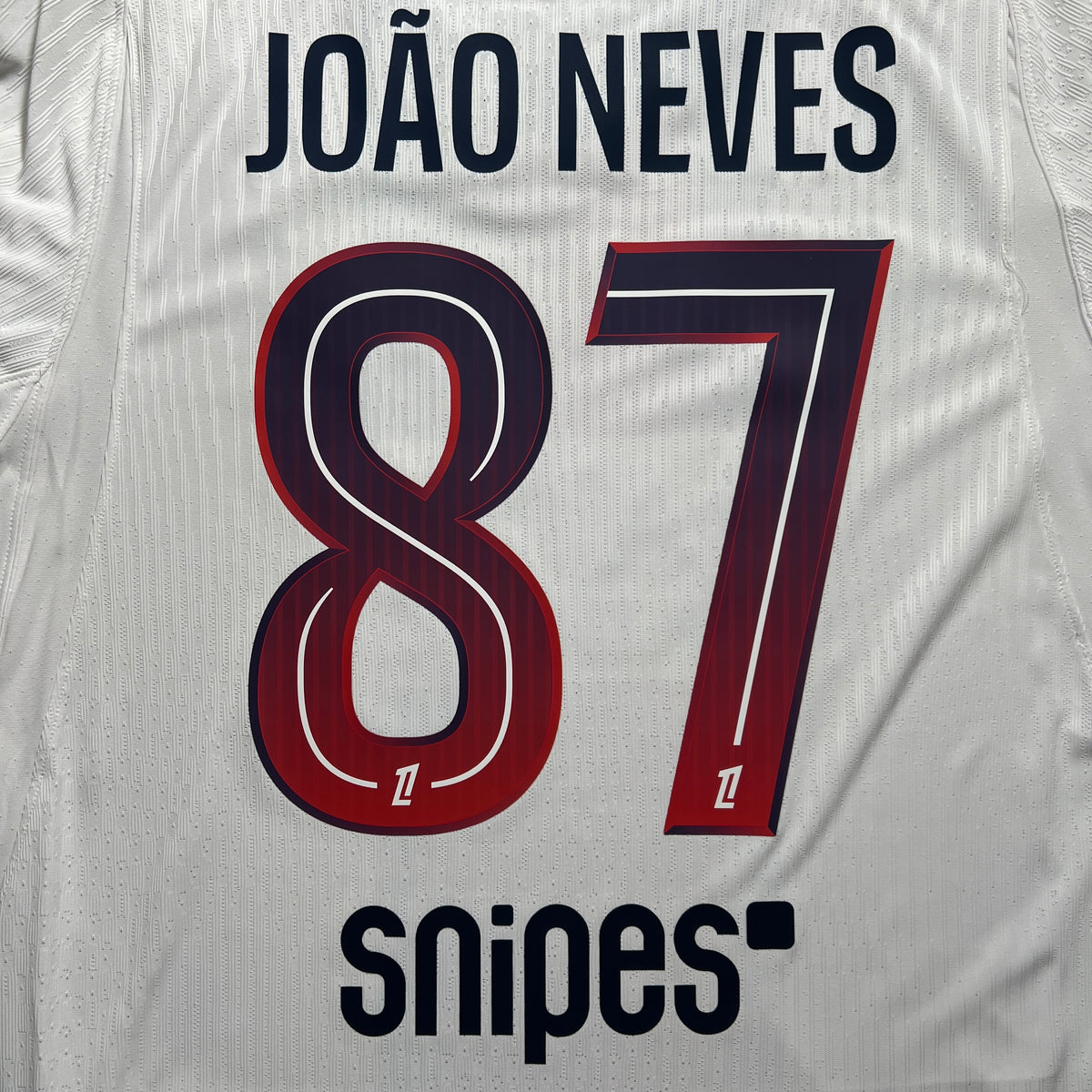 Official #87 João Neves 26/27 Paris Saint-Germain Away Authentic Shirt Ligue 1 Nike II1788-101
