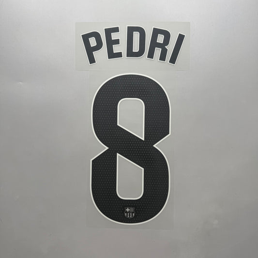 #8 Pedri 25/26 Barcelona Away Name & Number set La Liga Official