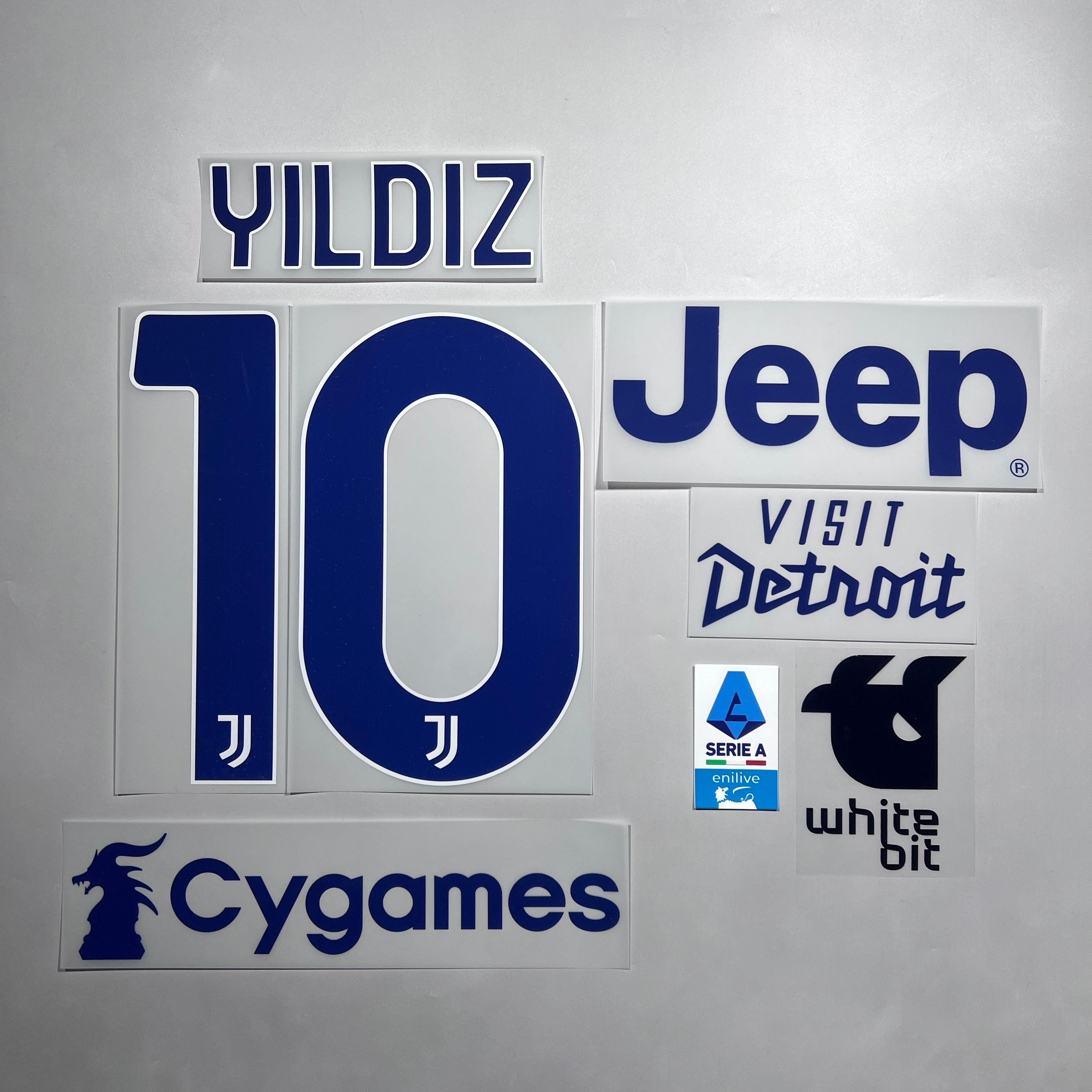 Official #10 Yildiz 25/26 Juventus Away Official Name & Number set