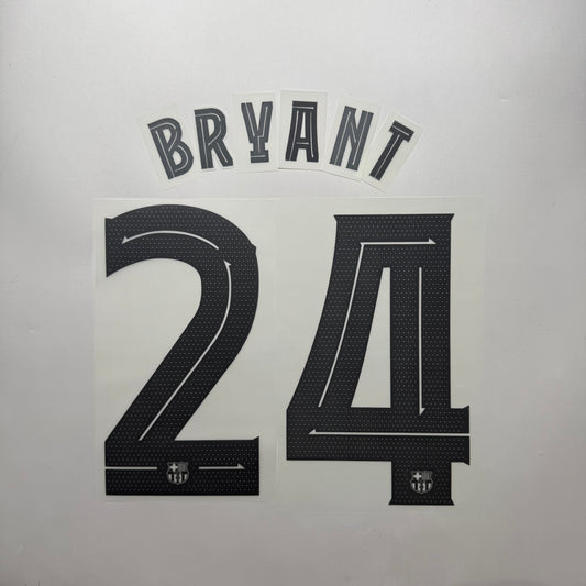 LIMITED #24 Bryant 25/26 FC Barcelona Away Name & Number set  La Liga Club Font Official