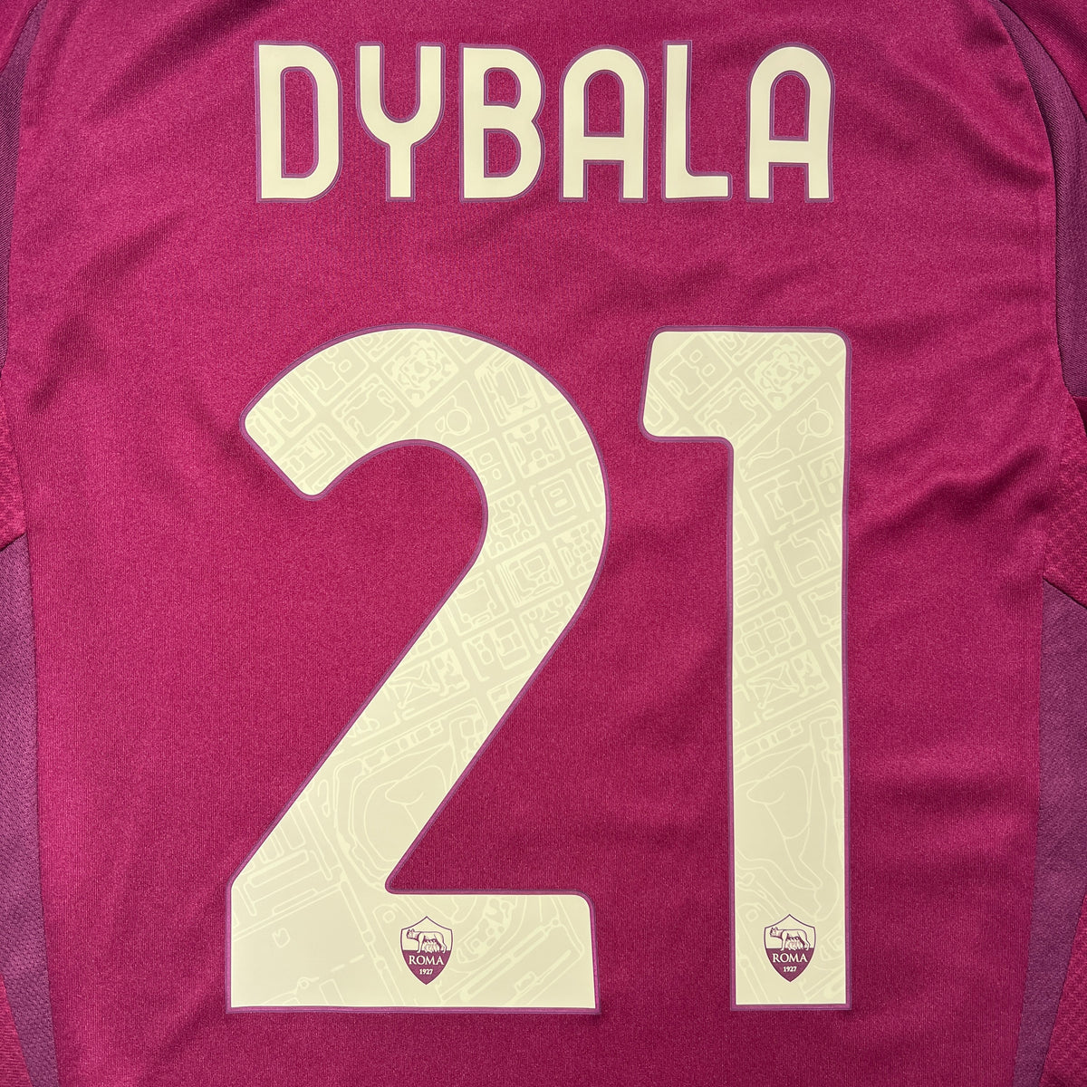 Official #21 Dybala 24/25 AS Roma Home Stadium Shirt Size JP:L