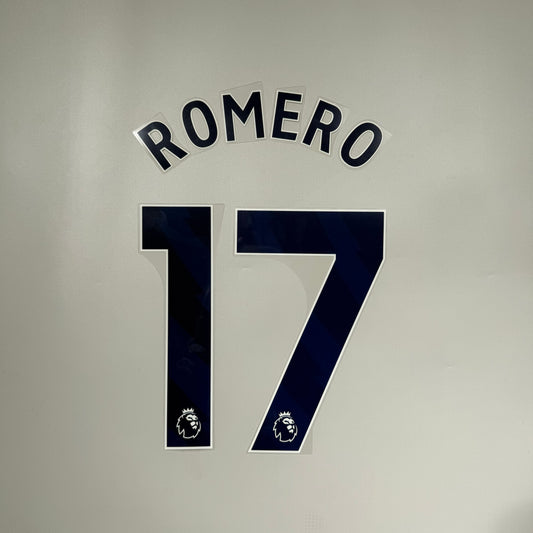 #17 Romero | 23-26 Tottenhma Hotspur Home Name & Number set