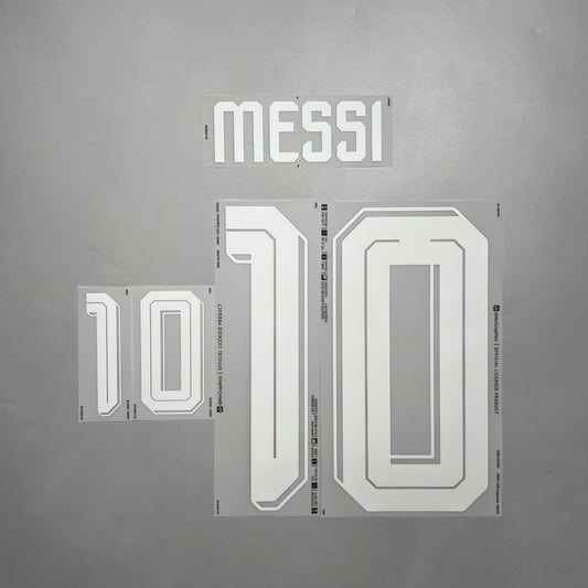 Official #10 Messi 2026 Argentina Away Name & Number set