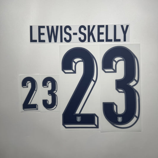 #23 Lewis-Skelly 2024 England Home Name & Number set Official