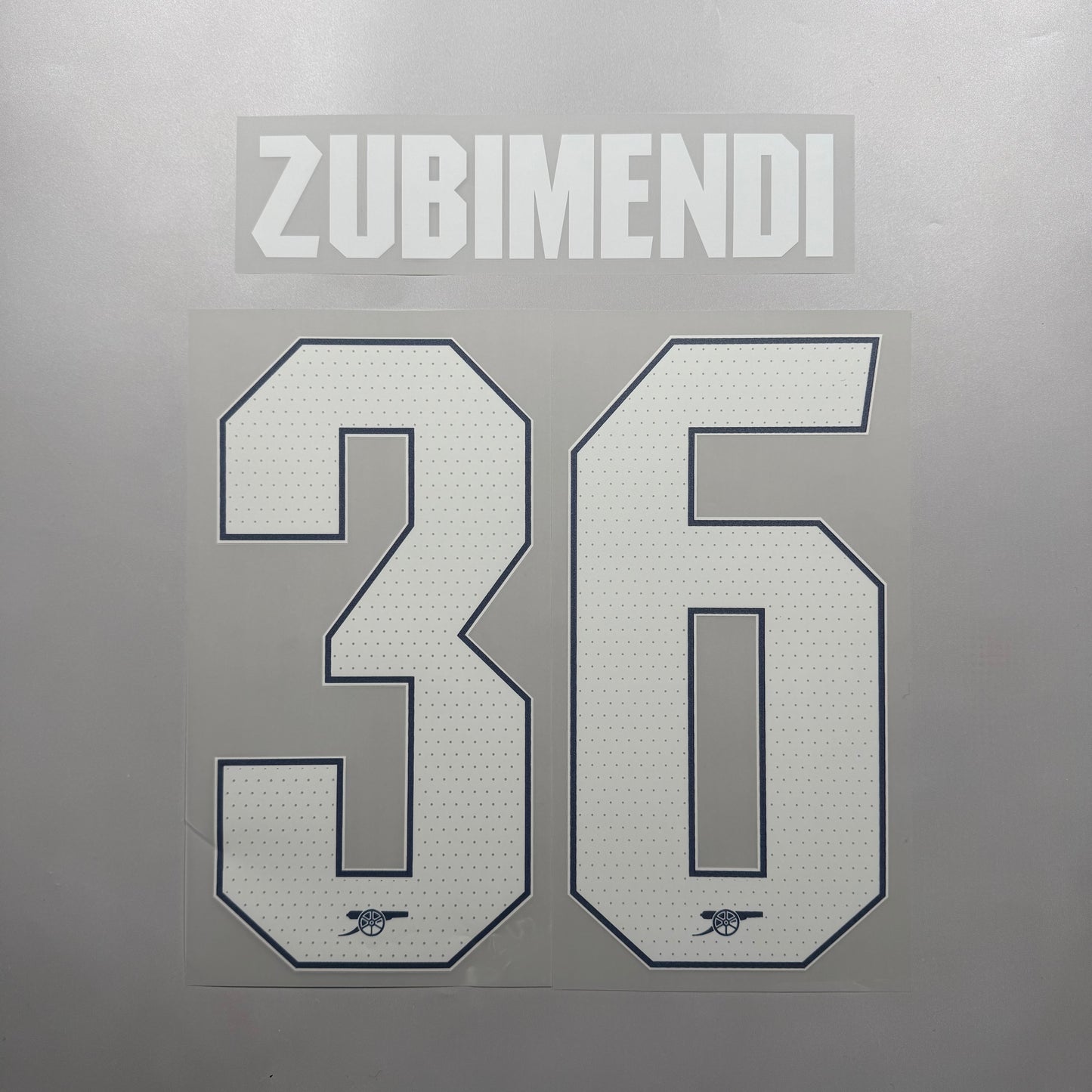 Official #36 Zubimendi 25/26 Arsenal Home Name & Number set