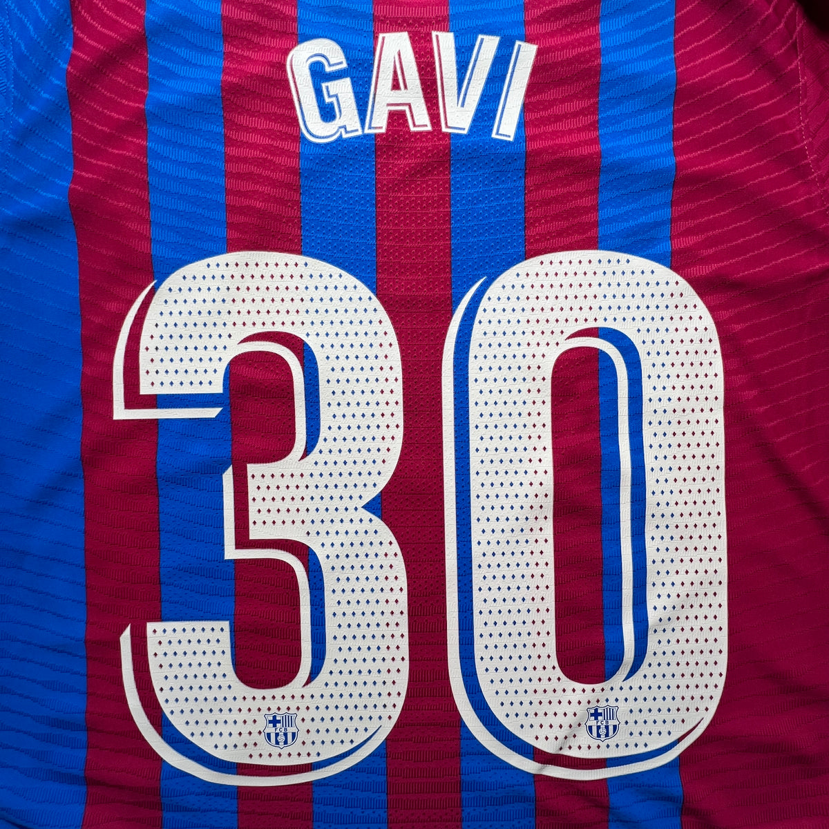 [Pre-Order] Official #30 Gavi 21/22 FC Barcelona Home Authentic Shirt La Liga Nike CV7847-428