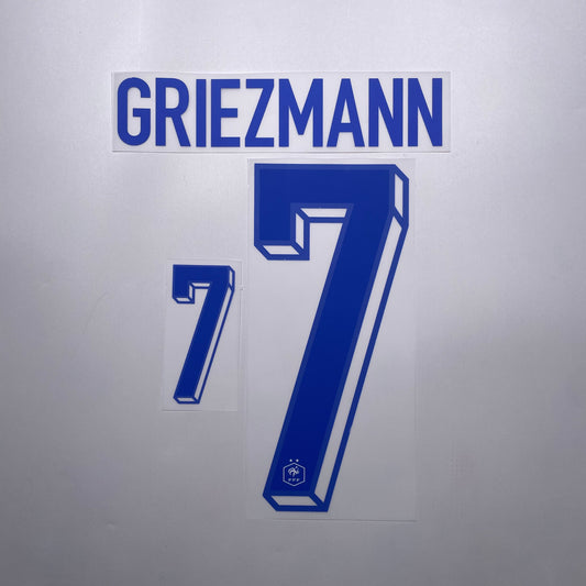#7 Griezmann 2024 France Away Name & Number set Official
