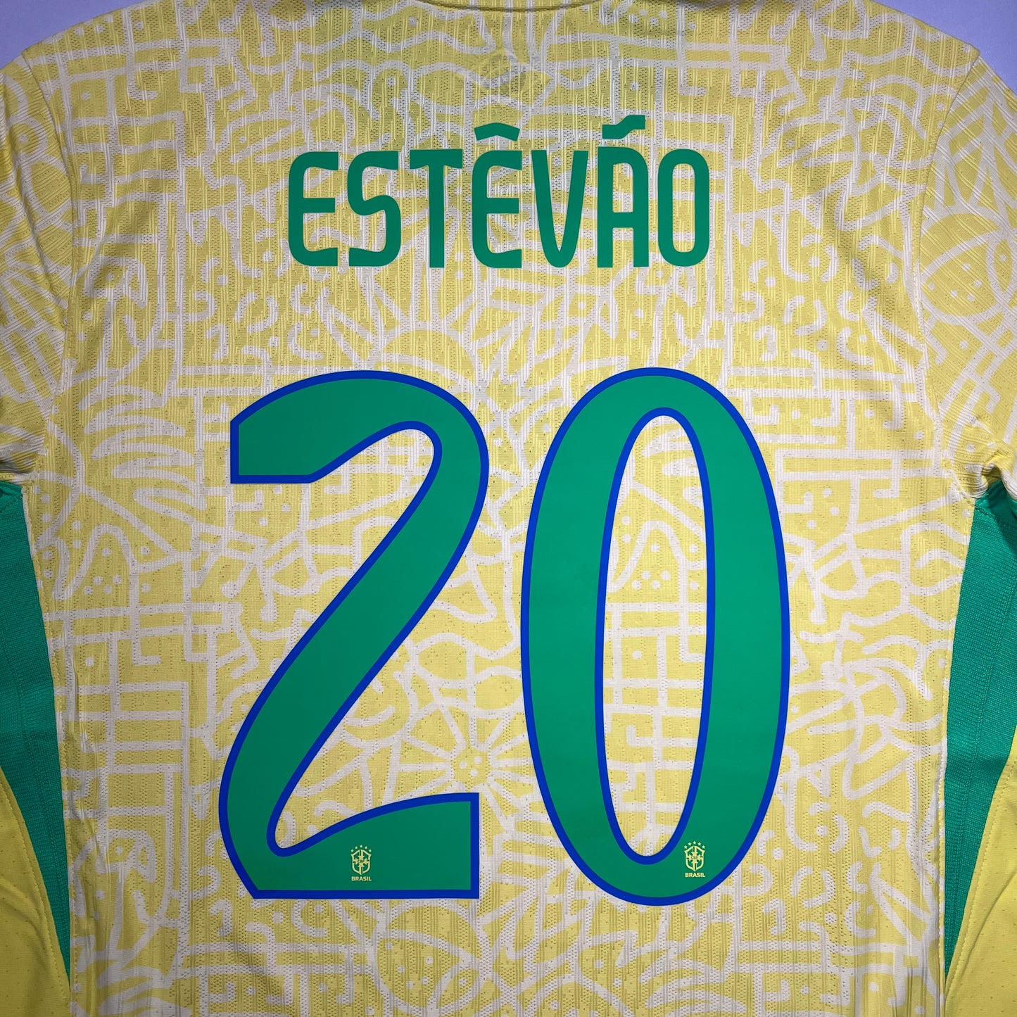 Official #20 Estevao 2024 Brazil Home Authentic Shirt First Goal
