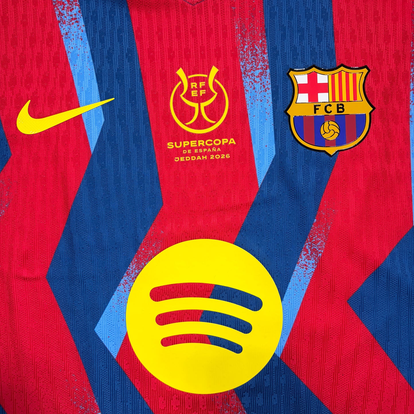 Official #8 Pedri 25/26 Barcelona 4th Authentic Shirt Supercopa Size L