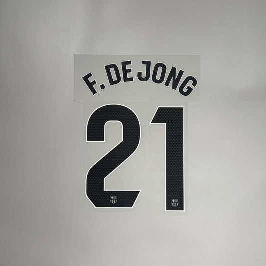 #21 F. De Jong 25/26 FC Barcelona Away Name & Number set