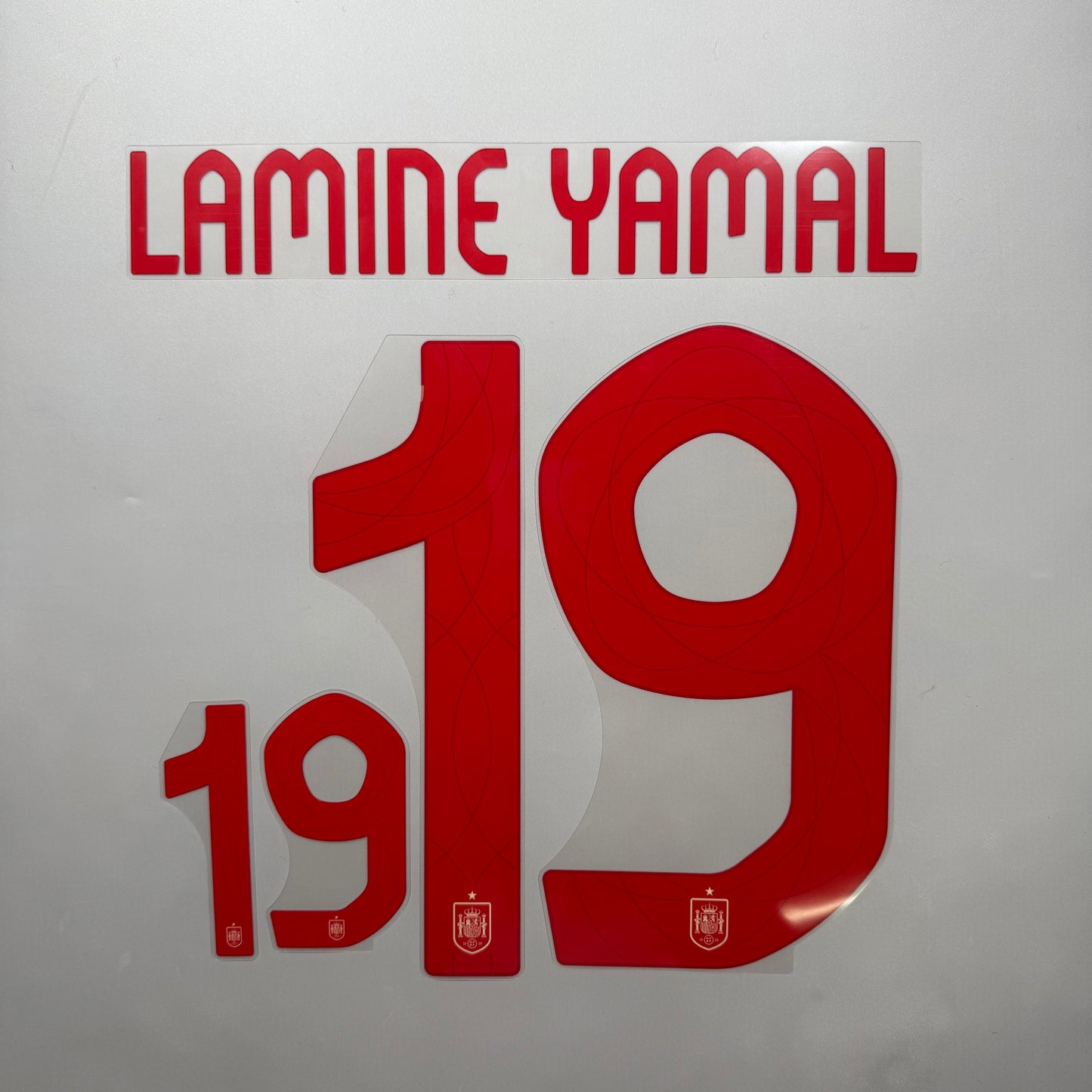 #19 Lamine Yamal 2024 Spain Away Name & Number set Official