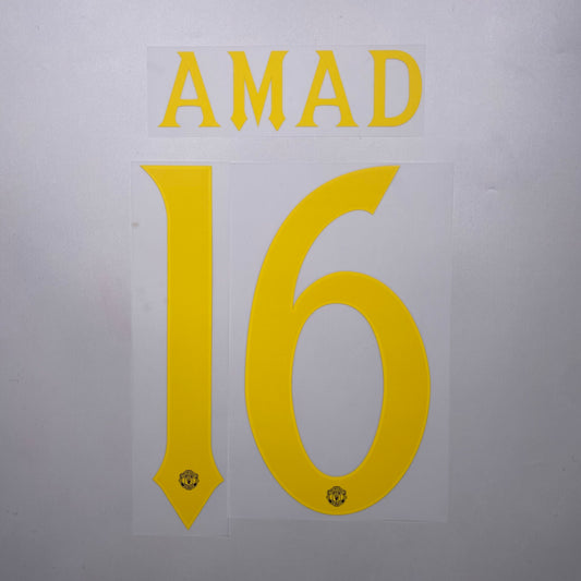#16 Amad 25/26 Manchester United 3rd Name & Number set Club Font