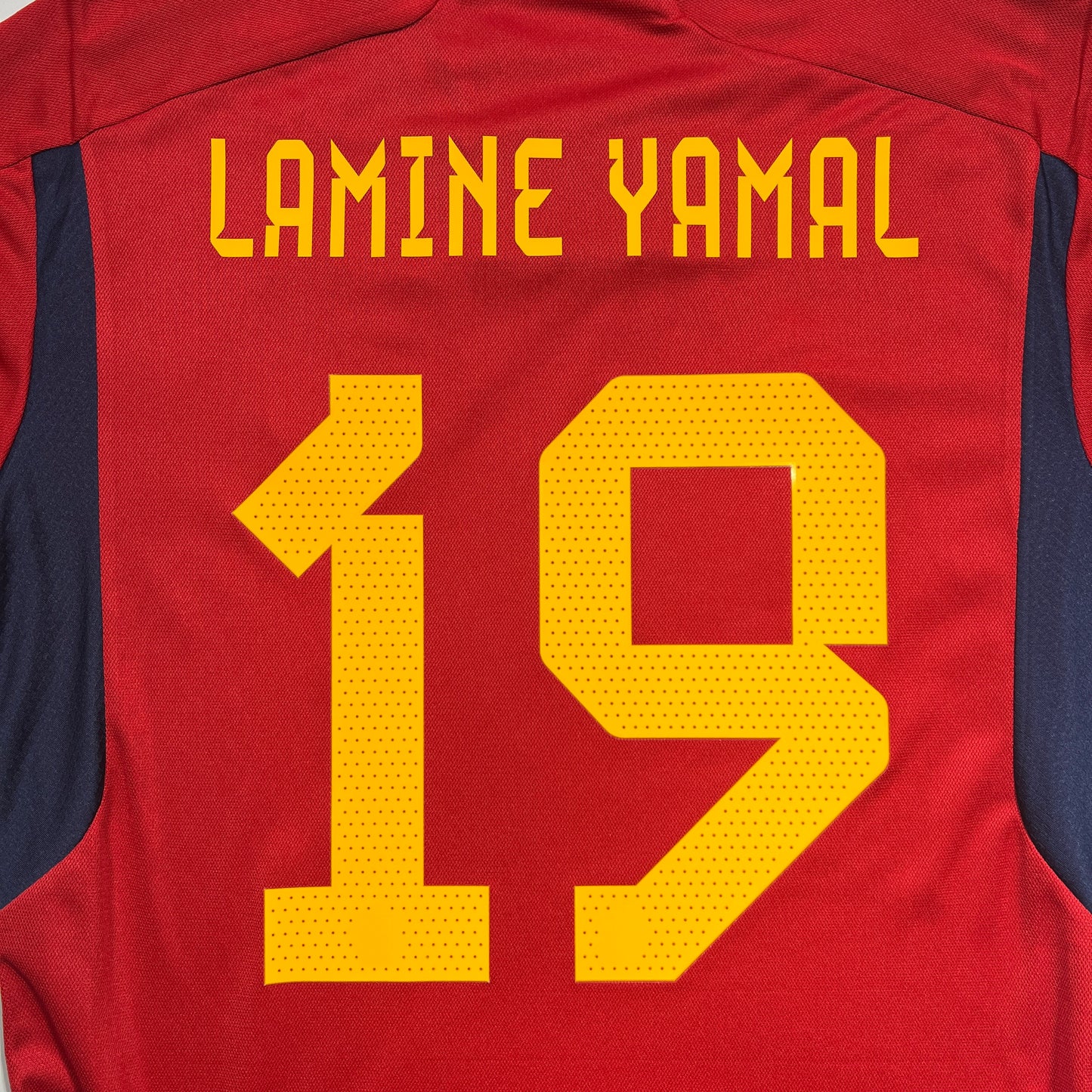 Official #19 Lamine Yamal 2022 Spain Home Stadium Shirt UEFA Euro 2024 European Qualifier Size M(JP:XL)