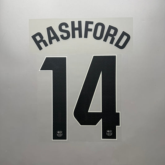 #14 Rashford 25/26 FC Barcelona Away Name & Number set  La Liga Official