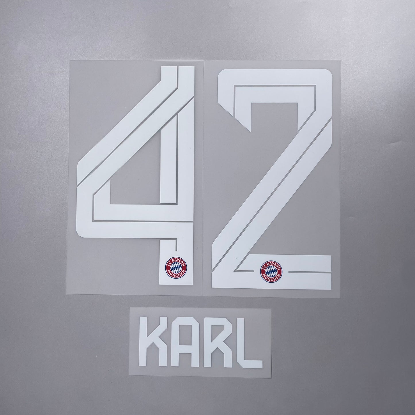 Official #42 Karl 25/26 Bayern Munchen Home Name & Number set