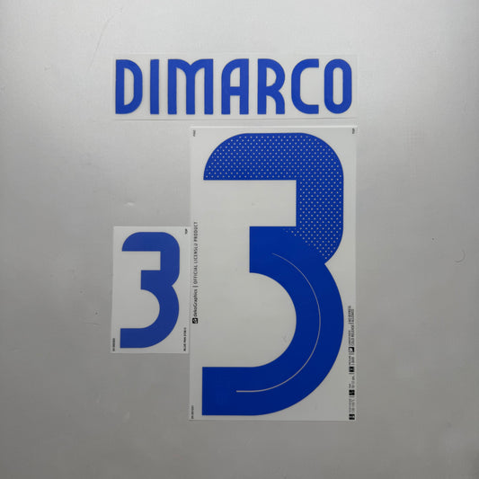 #3 Dimarco 2024 Italy Away Name & Number set