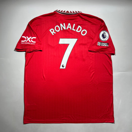Official 7 Ronaldo 22/23 Manchester United Home Stadium Shirt  Size 3XL(JP6XL)