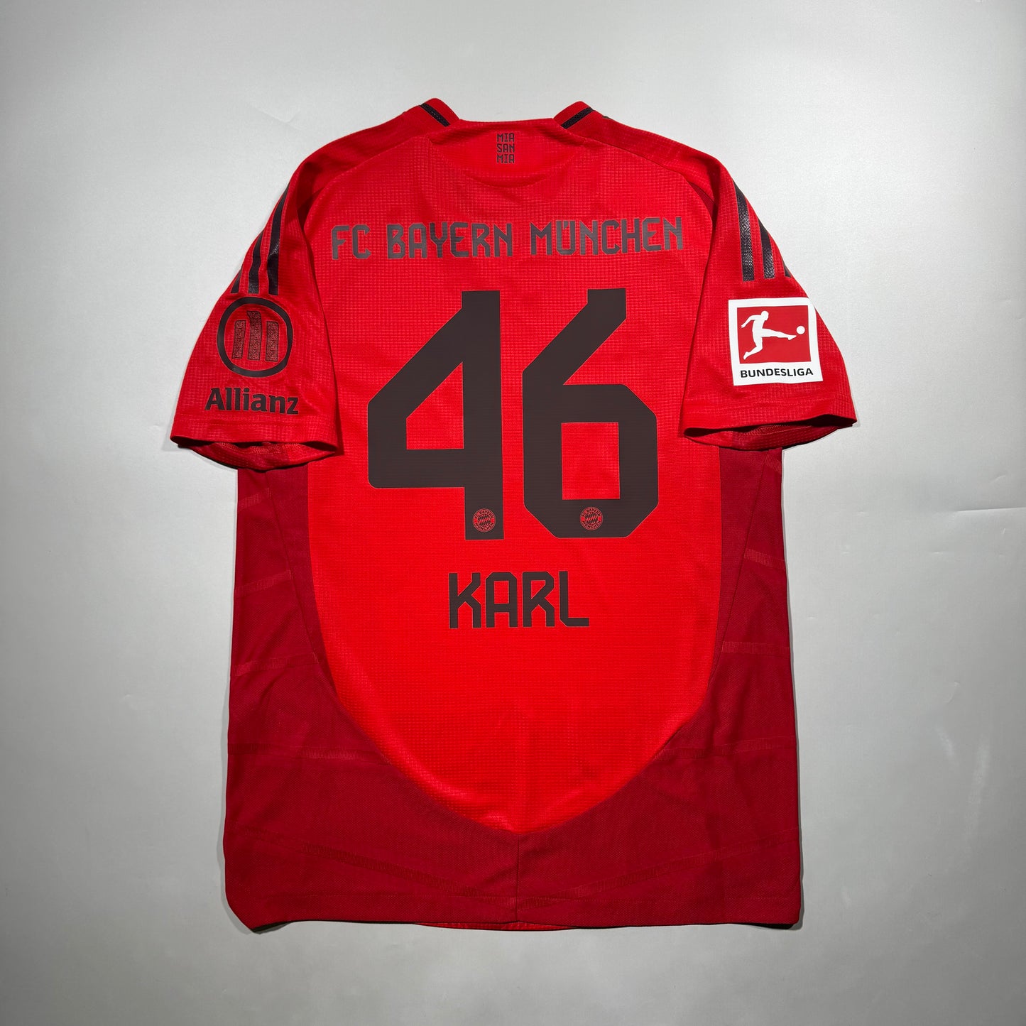 Official #46 Karl 24/25 Bayern Munich Home Authentic Shirt Size M(JP:XL)