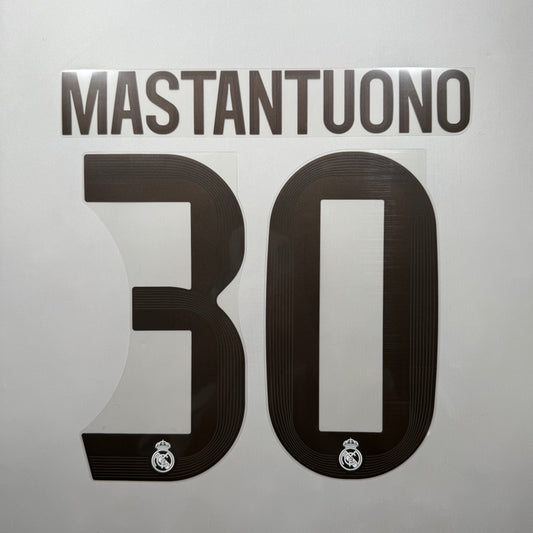 #30 Mastantuono 25/26 Real Madrid Home Name and Number set Official