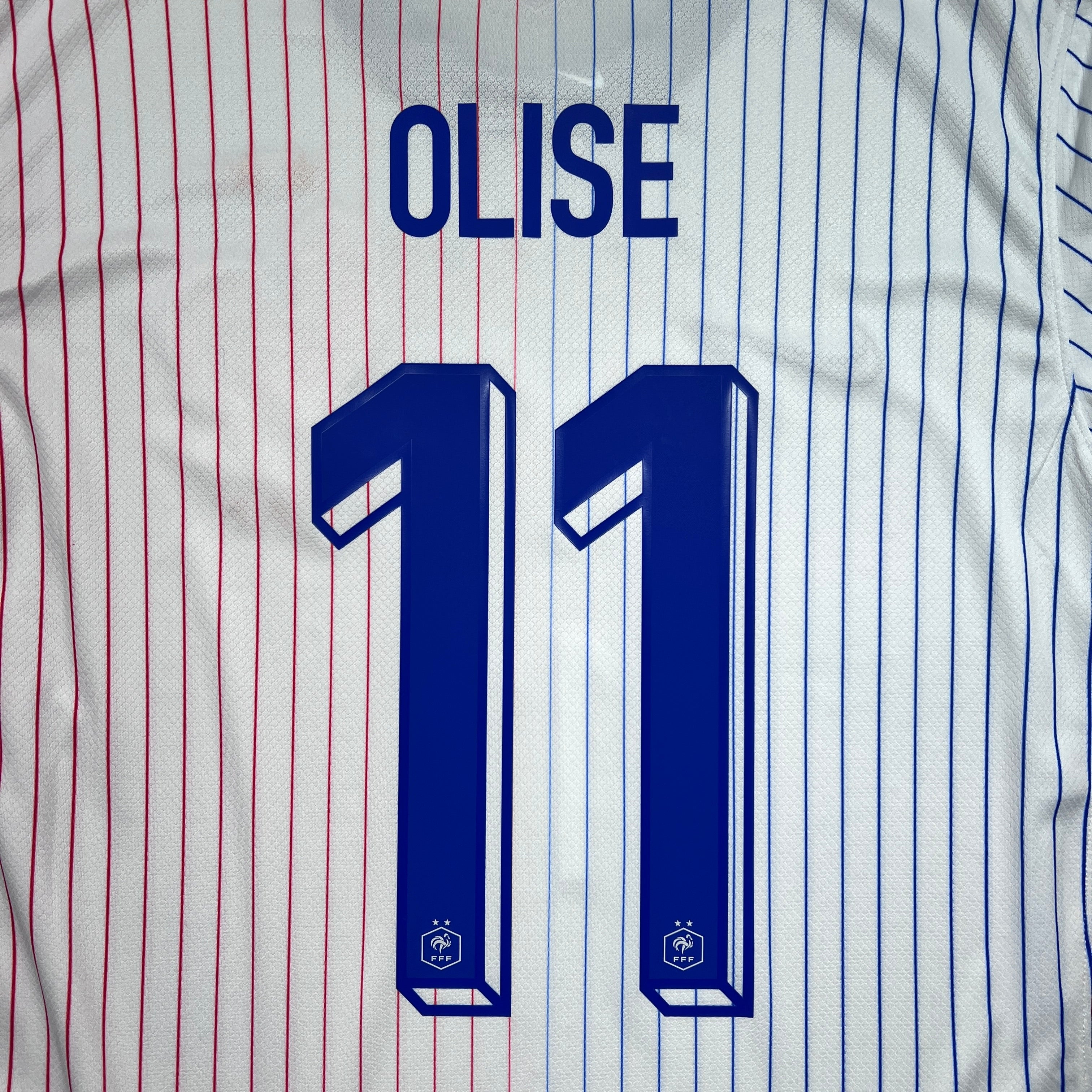 Official #11 Olise 2024 France Away Stadium Shirt FIFA World Cup