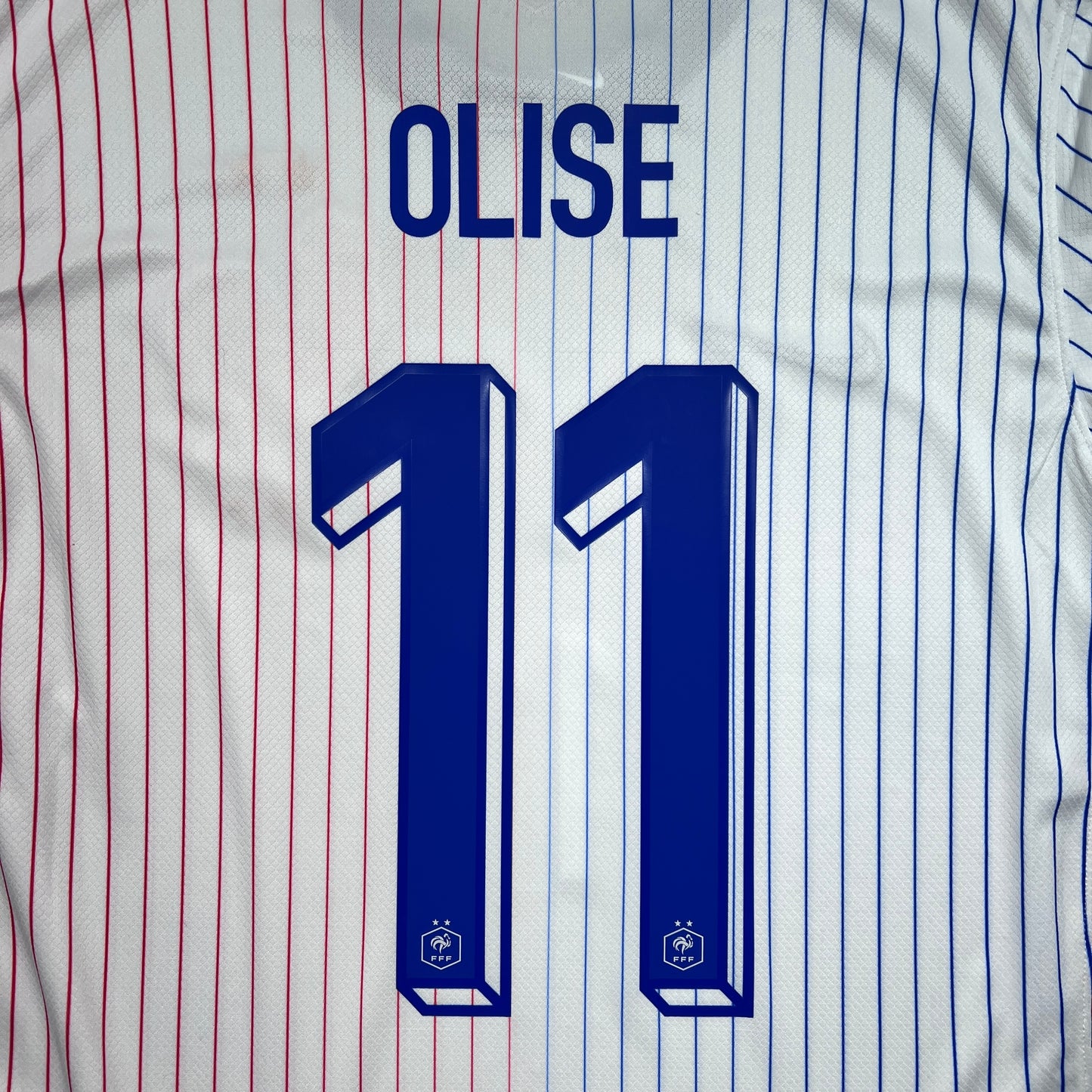 Official #11 Olise 2024 France Away Stadium Shirt FIFA World Cup 2026 European Qualifiers Patch Size L