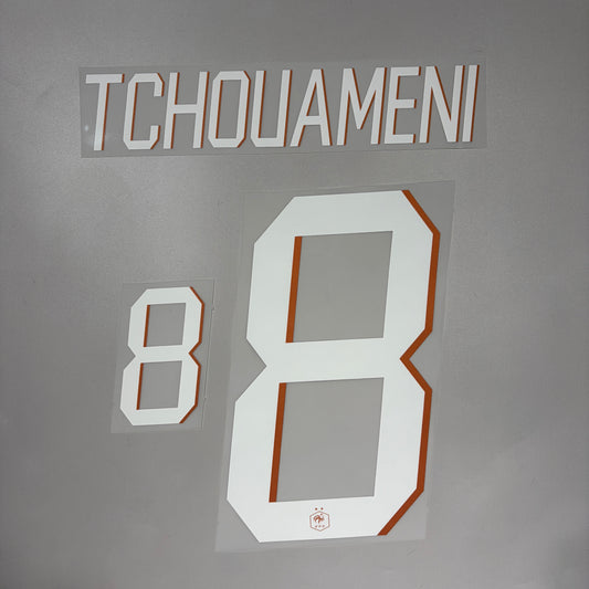 Official #8 Tchouameni 2026 France Home Name & Number set