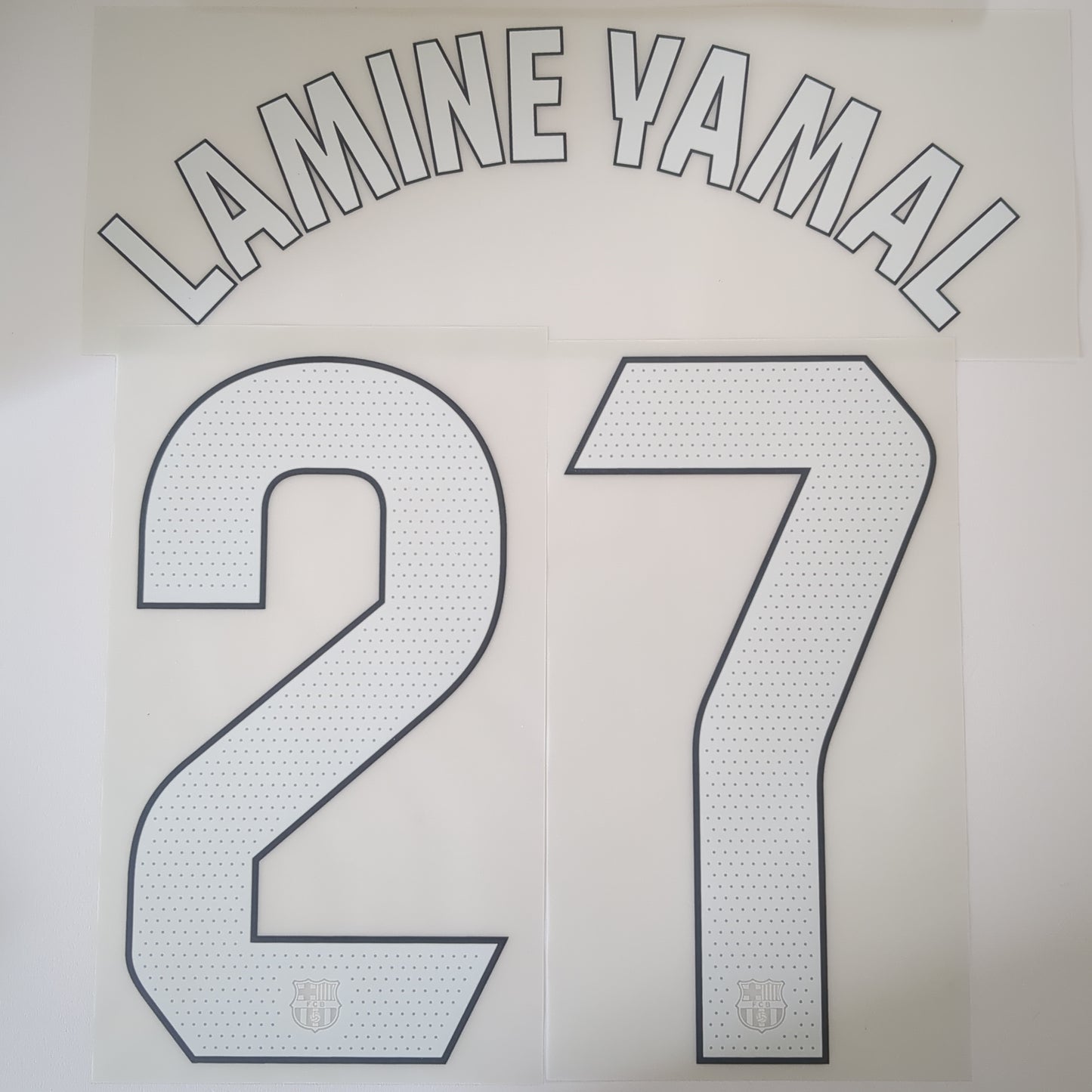 23-24 FC Barcelona Home  #27 LAMINE YAMAL Name and Number set