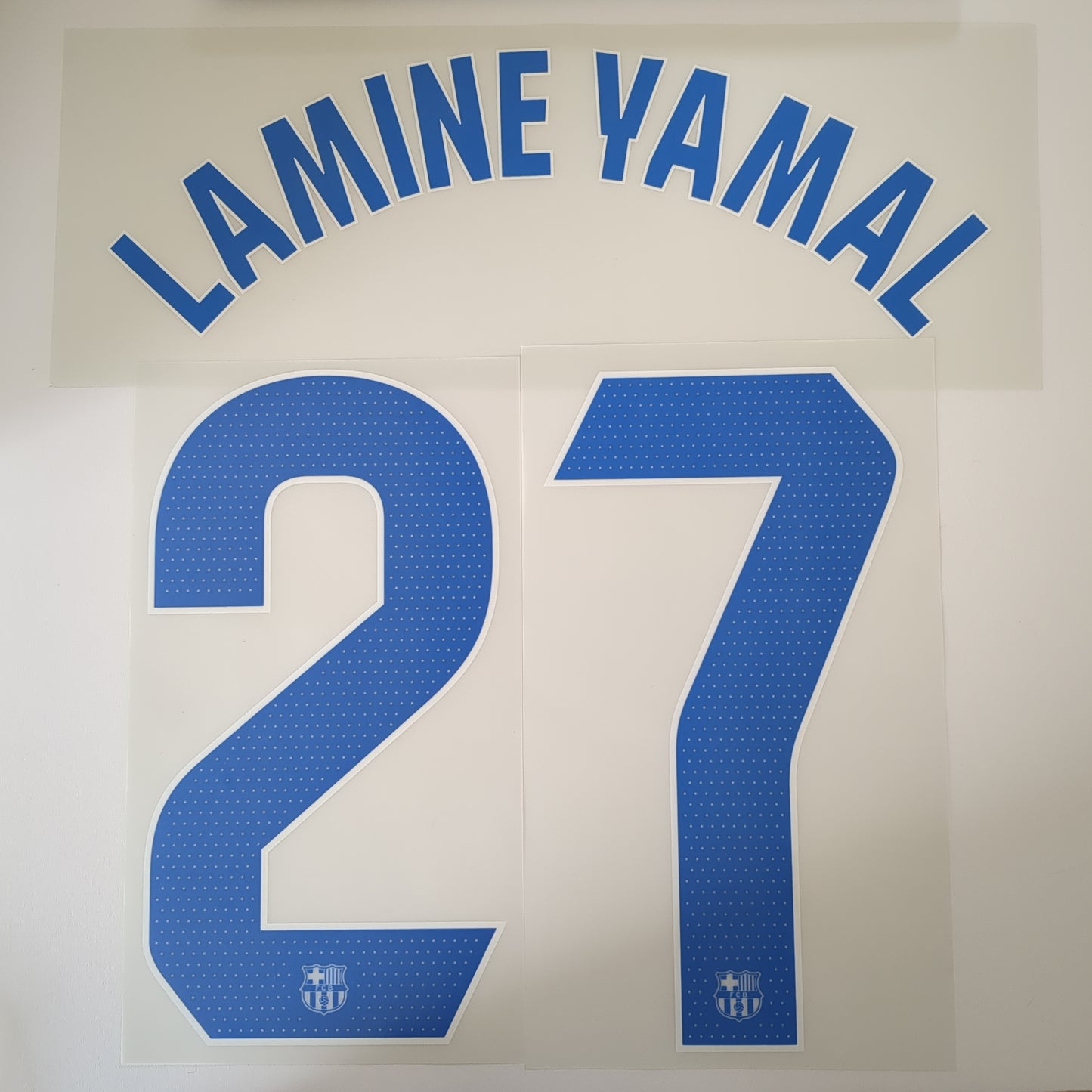 23-24 FC Barcelona Away  #27 LAMINE YAMAL Name and Number set