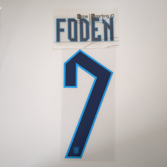 22-23 England Home #7 FODEN Name and Number set