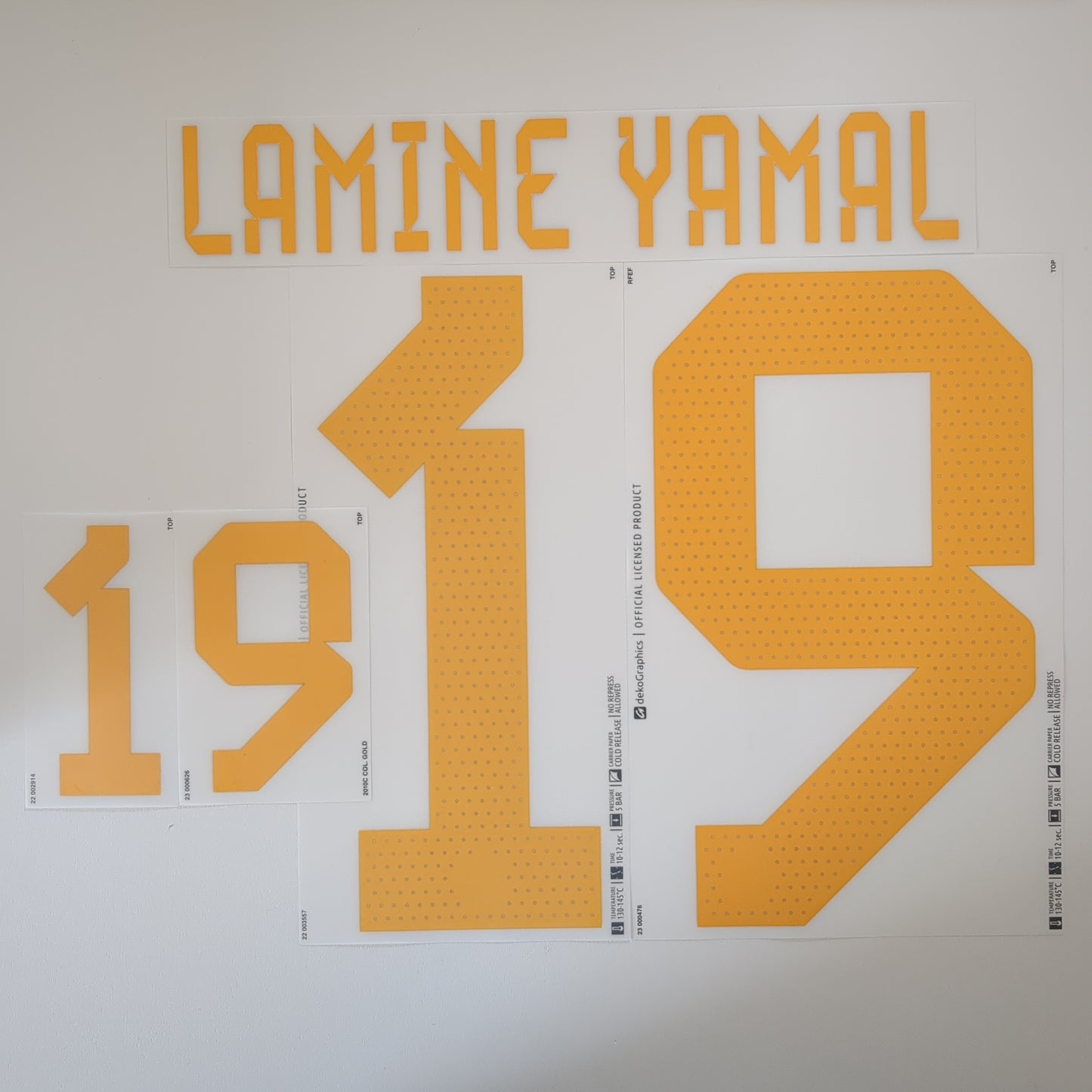 22-23 Spain Home #19 LAMINE YAMAL Name and Number set