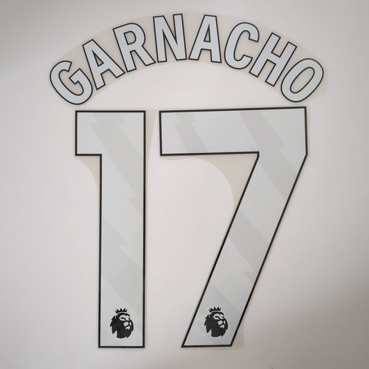 23-24 Manchester United Home #17 GARNACHO Name and Number set