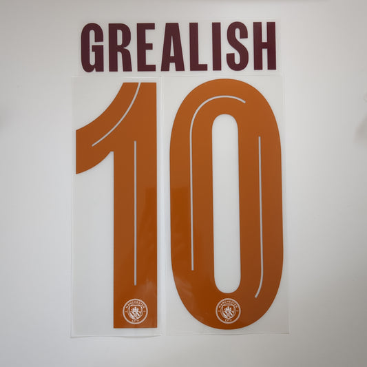 23-24 Manchester City AWAY #10 GREALISH Name and Number set