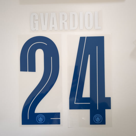 23-24 Manchester City Home #24 GVARDIOL Name and Number set