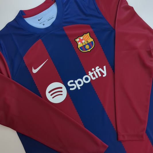 23-24 Barcelona Home Fan Issue Long Slvee