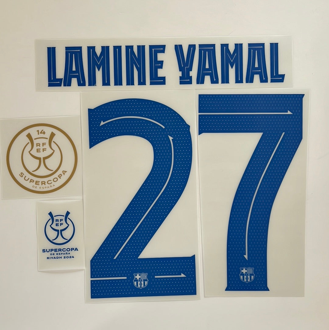 LAMINE YAMAL | 23-24 Barcelona   Away Supercopa Pack