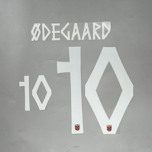 Official #10 Odegaard 2026 Norway Home Name & Number set