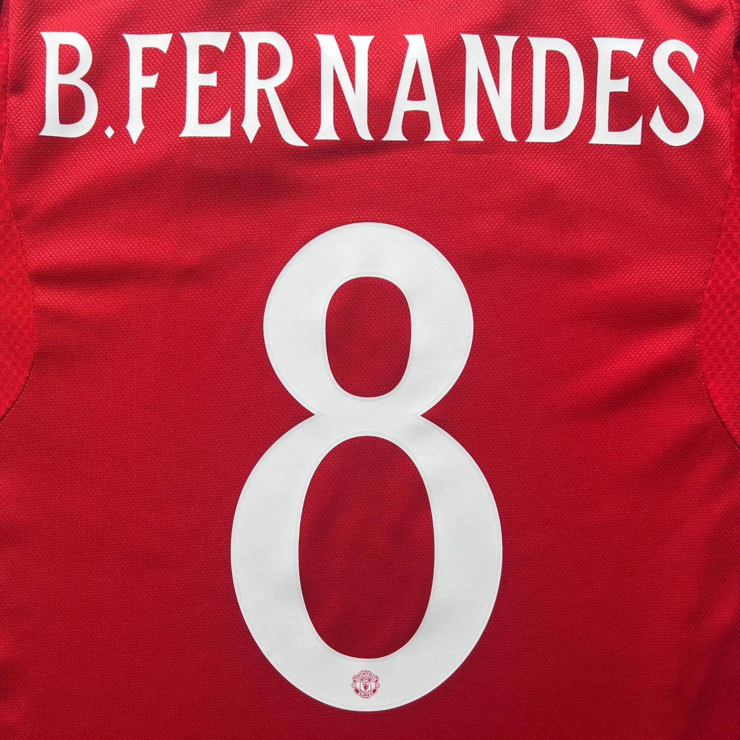 Official #8 B.Fernandes 25/26 Manchester United Home Authentic Shirt Long Sleeve