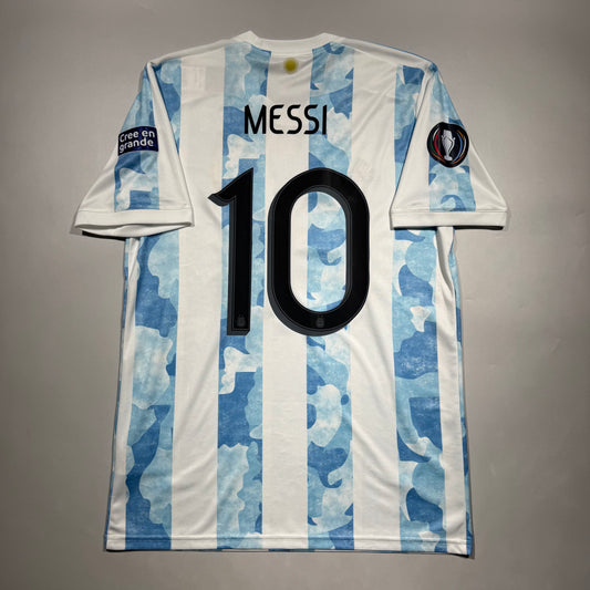 Official #10 Messi 2021 Argentina Home Stadium Shirt Finallisima Size S/M＝JP:L