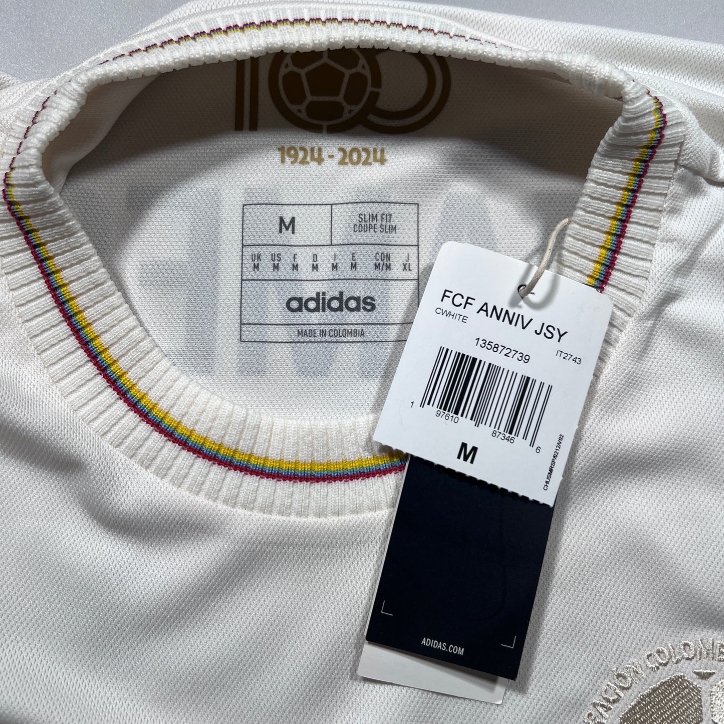 Official #10 James 2024 Colombia 100th Anniversary Shirt Size M（JP:XL）