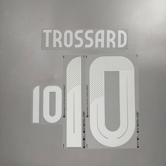 Official #10 Trossard 2024 Belgium Away Name and Number set