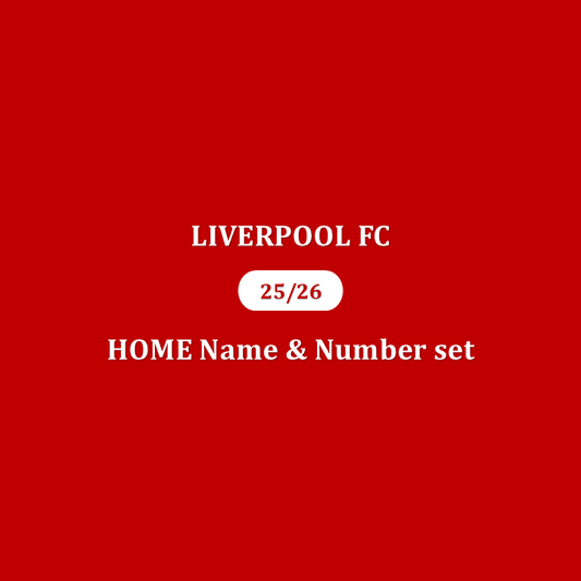 25/26 Liverpool Home English Premier League Name & Number set
