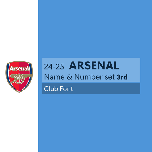 24-25 Arsenal 3rd Cup Font