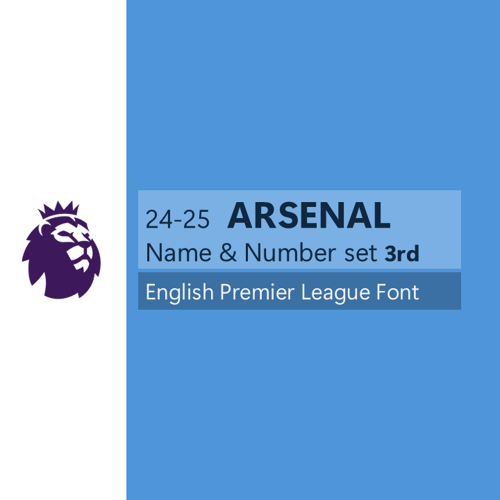 24-25 Arsenal 3rd English Premier League Font