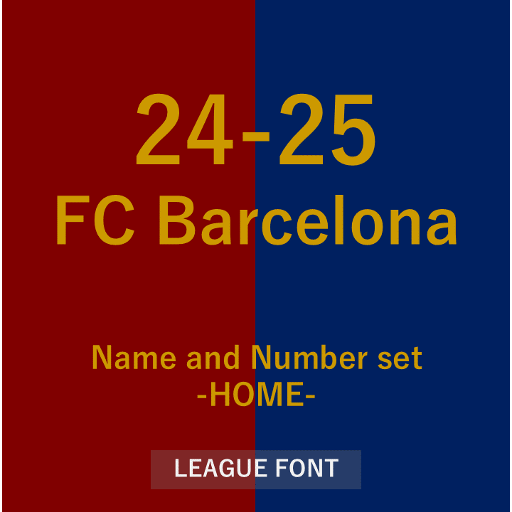 24-25 Barcelona Home League Font